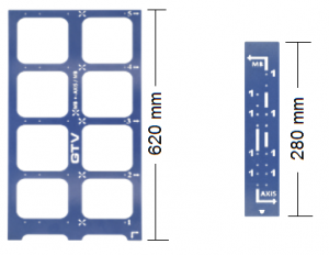 Montážní šablona pro zásuvky AxisPro a ModernBox 3
