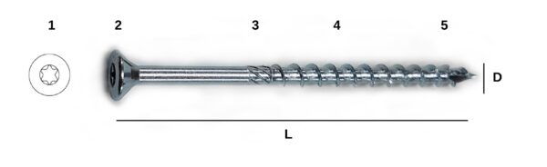 Vrut HS-easy PRO samorez stříbrný 3,5*30mm  (200ks/bal) 4001221616052