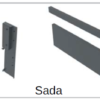 AXISpro vnitř. zásuvka C sada = čelní panel+držák+reling čel. panelu 110/1200mm Antracit