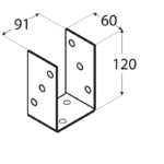 PSO  90 (91*120*5) Patka sloupku 90