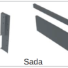 AXISpro vnitř. zásuvka D sada = čelní panel+držák+reling čel. panelu 110/1200mm Antracit