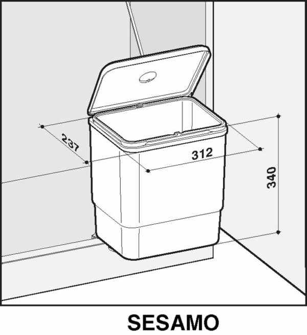 Kos odpadkový SESAMO 16EK9011