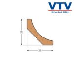 Lišta dřevěná RV 2525   2,5m               c.32