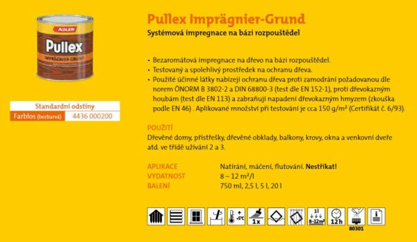 ADLER Pullex Imprägnier-Grund bezbarvy  0,75L