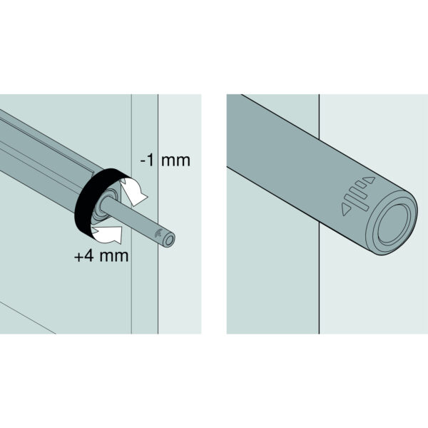 TIP-ON Pro dvířka (Sada), Dlouhý, s magnetem, Černá 956A1004 CS