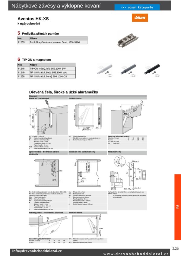 AVENTOS HK-XS Blumotion Zdvihač LF 200-1000, 20K1101