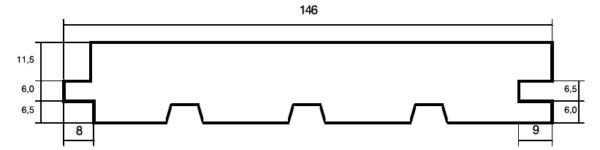 Palubky podl. DT 24*146*4m sm AB (5ks/bal=2,92m2)