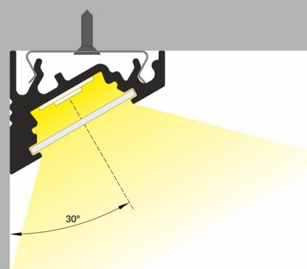 LED profil AL RW bílý úhlový 3m (30st/60st)