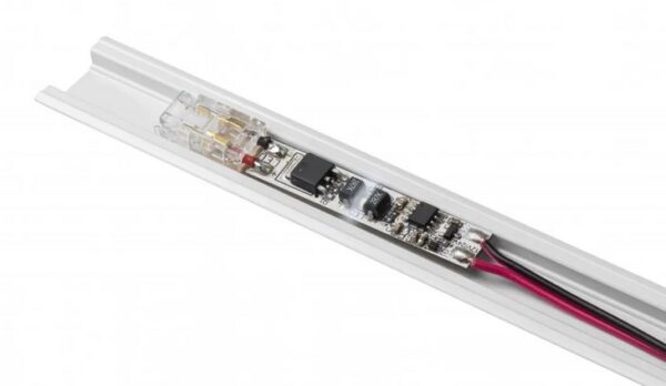 Spínač bezdotykový do LED profilu s konektorem pro LED 8mm a kabelem 2m 12/24V, 3A, 60W, IP20