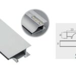LED profil AL (DTD 18mm) věncový černý 3m