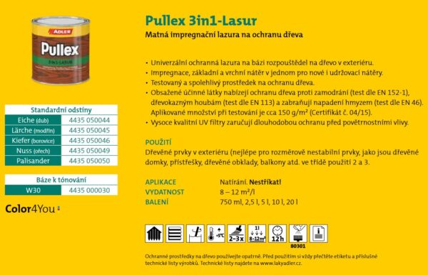 ADLER Pullex 3v1 lazura kastan 2,5l