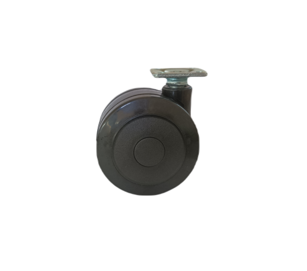 Kolečko pr.75mm, černá, bez brzdy, 50kg, měkčený běhoun