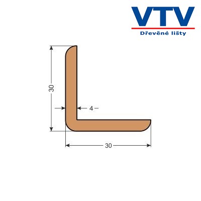 Lišta dřevěná L 3030   2m  c.6