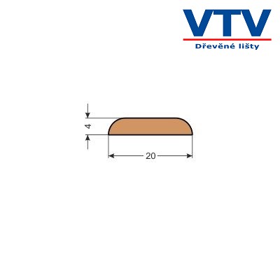 Lišta dřevěná K 2004 2m c.45 Lišta dřevěná K 2004 2m c.45