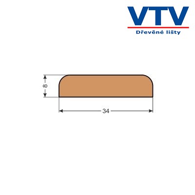 Lišta dřevěná K 3408   2,5m  c.46