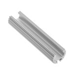 LED profil AL GLAX Kulatý drážkovaný stříbrný (šatní tyč) 2 m