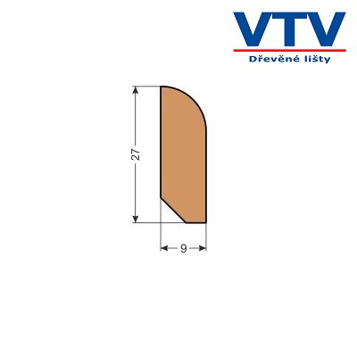 Lišta dřevěná PS 2709 2m c.28 Lišta dřevěná PS 2709 2m c.28