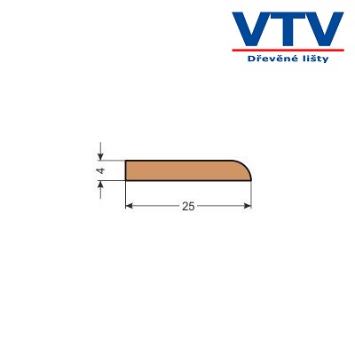 Lišta dřevěná KJ 2504   2m  c.50