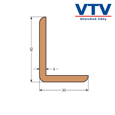 Lišta dřevěná L 4030   2m  c.7