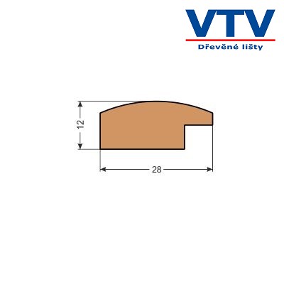 Lišta dřevěná O 2812   2,5m  c.67