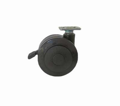 Kolečko pr.75mm, černá, s brzdou, 50kg, měkčený běhoun Kolečko pr.75mm, černá, s brzdou, 50kg, měkčený běhoun