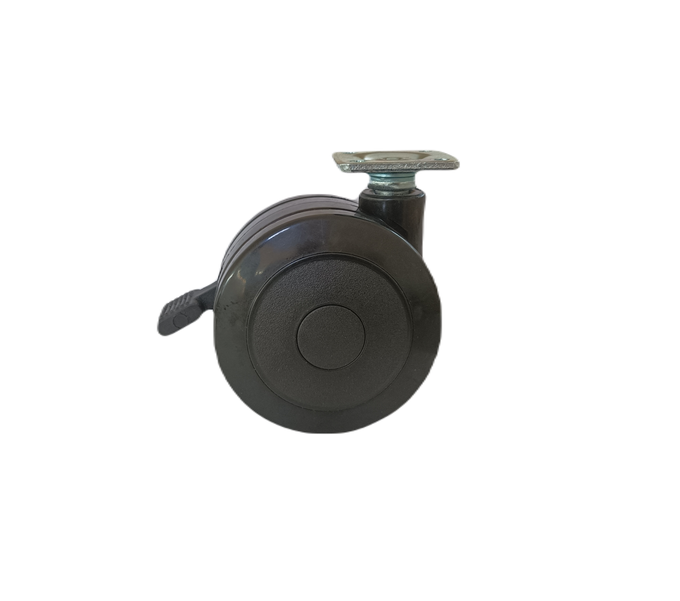 Kolečko pr.75mm, černá, s brzdou, 50kg, měkčený běhoun Kolečko pr.75mm, černá, s brzdou, 50kg, měkčený běhoun