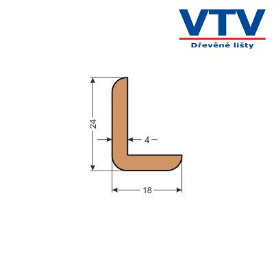 Lišta dřevěná L 2418   2,5m  c.11