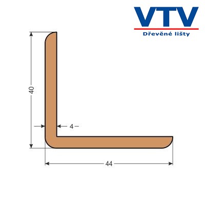 Lišta dřevěná L 4440   2m  c.1
