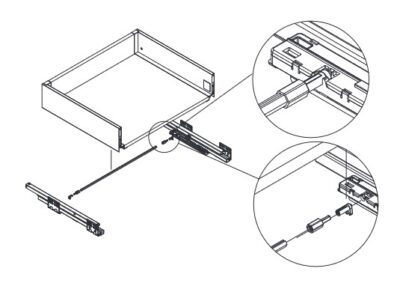 Zásuvkový Box Slim P2O synchronizační tyč