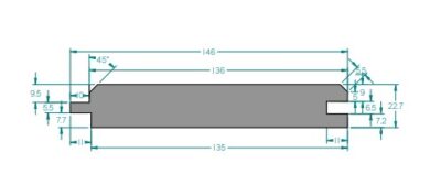 Palubky fase H 23*146*4,2m sm AB  hladké (5ks/bal=3,066m2)