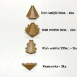 KoncovkaPD Krono - světle hnědá 0781 - sada malá