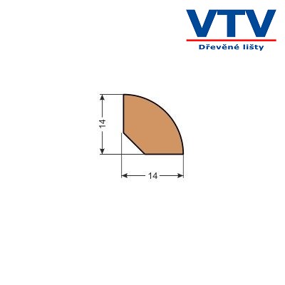 Lišta dřevěná RVS 1414   2m  c.37