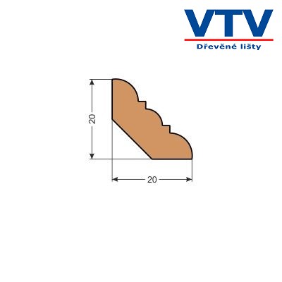 Lišta dřevěná RVO 2020 2m c.31 Lišta dřevěná RVO 2020 2m c.31