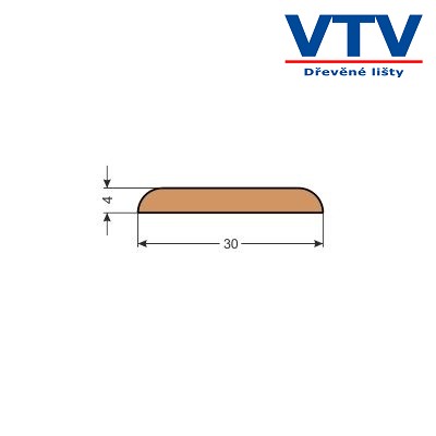 Lišta dřevěná K 3004   2,5m  c.43