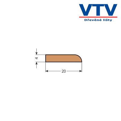 Lišta dřevěná KJ 2004   2,5m        c.51