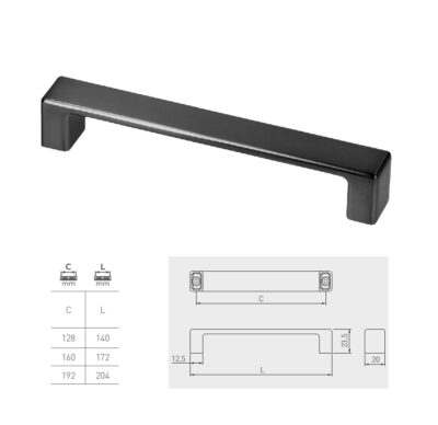 Uch. MODENA černá 192mm Uch. MODENA černá 192mm