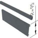 Zásuvkový Box Slim vnitř. zásuvka B čelní panel+reling 95/1200mm Antracit střední zásuvka