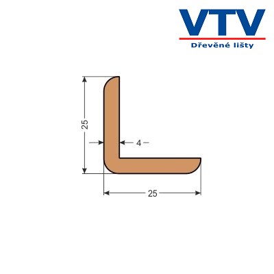 Lišta dřevěná L 2525   2m  c.8
