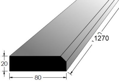 Práh buk 1250*80 /síla 20mm