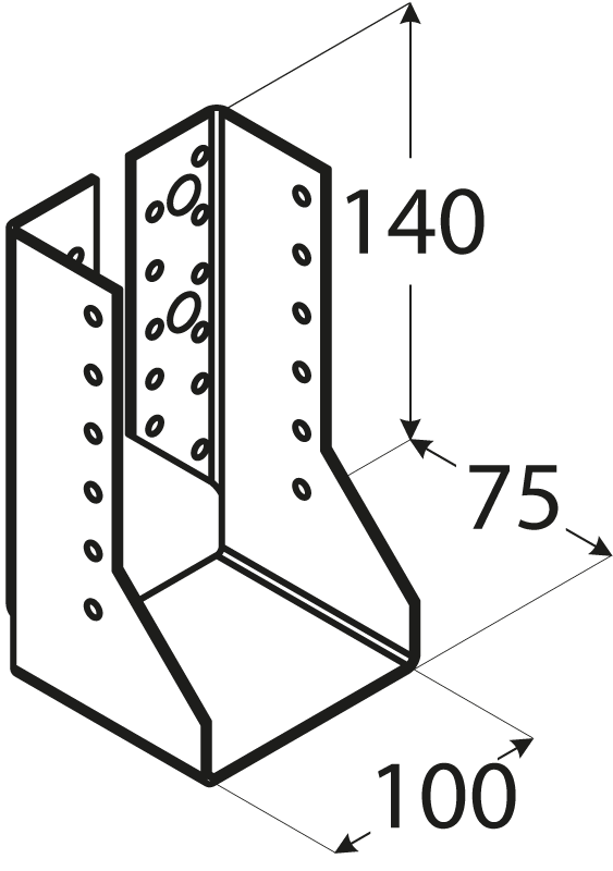 WBZ 30 100*140 trámová botka uzavřená WBZ 30 100*140 trámová botka uzavřená
