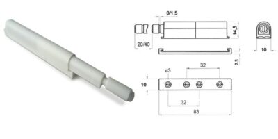 System otevírání push bez mag. Šedá k našroubování 04.308.G86.55 (tip-on) DOPRODEJ System otevírání push bez mag. Šedá k našroubování 04.308.G86.55 (tip-on) DOPRODEJ