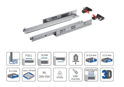 Modern slide 3D 450mm PB-3D0SHX18-450-H
