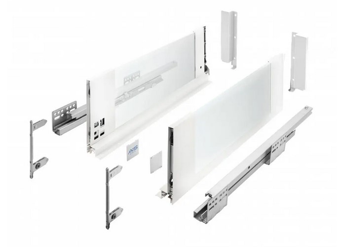 Zásuvkový Box Slim sklo v bočnici C1 167/450mm nízký Bílá 450C1 Zásuvkový Box Slim sklo v bočnici C1 167/450mm nízký Bílá 450C1