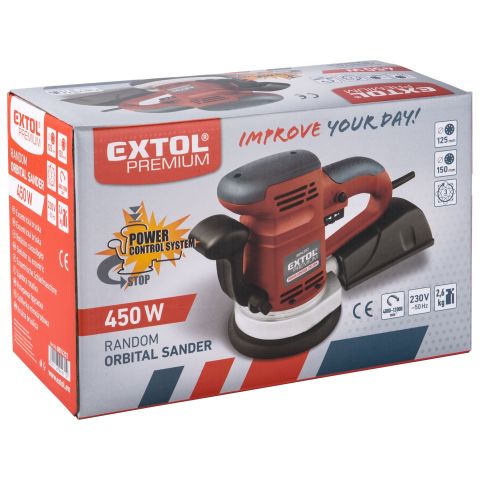 Bruska vibrační excentrická, 450W, ERC 450 SCP, EXTOL PREMIUM Bruska vibrační excentrická, 450W, ERC 450 SCP, EXTOL PREMIUM