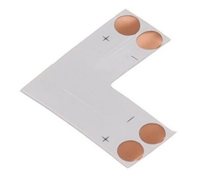 Konektor pro LED pásek 8mm a COB, spojka LED/LED rohový k pájení nebo na rychlospojky, 3A, IP20