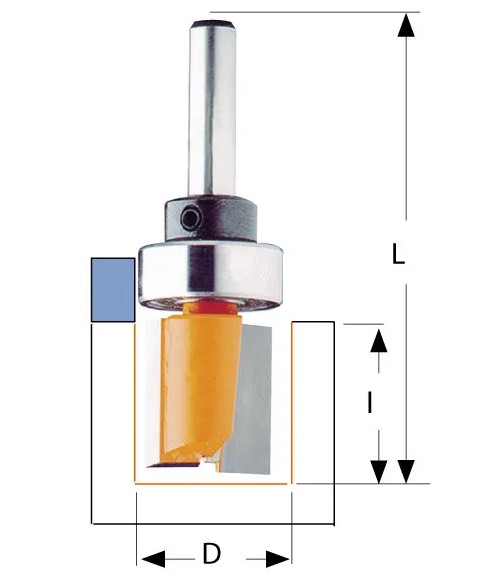 C91122011B C911 Drážkovací fréza s ložiskem - D22x20 B22 S=8 HW C91122011B C911 Drážkovací fréza s ložiskem – D22x20 B22 S=8 HW