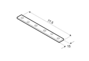 LW80 - spojka úzká 78x15x1,5 mm LW80 - spojka úzká 78x15x1,5 mm
