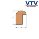 Lišta dřevěná D 2519 2m c.63 Lišta dřevěná D 2519 2m c.63