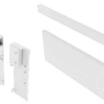 Zásuvkový Box Slim vnitř. zásuvka C1 sada = čelní panel+držák+reling čel. panelu 110/1200mm Bílá