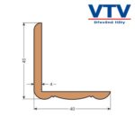 Lišta dřevěná LO 4040   2m  c.15